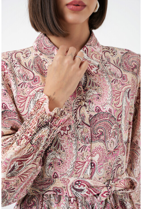 Kadın Kuşaklı Tesettür Elbise 2589