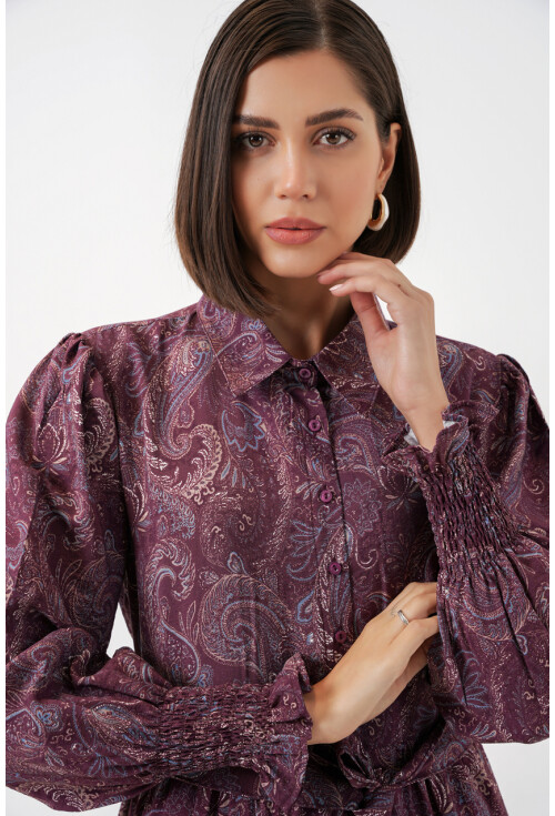 Kadın Kuşaklı Tesettür Elbise 2589