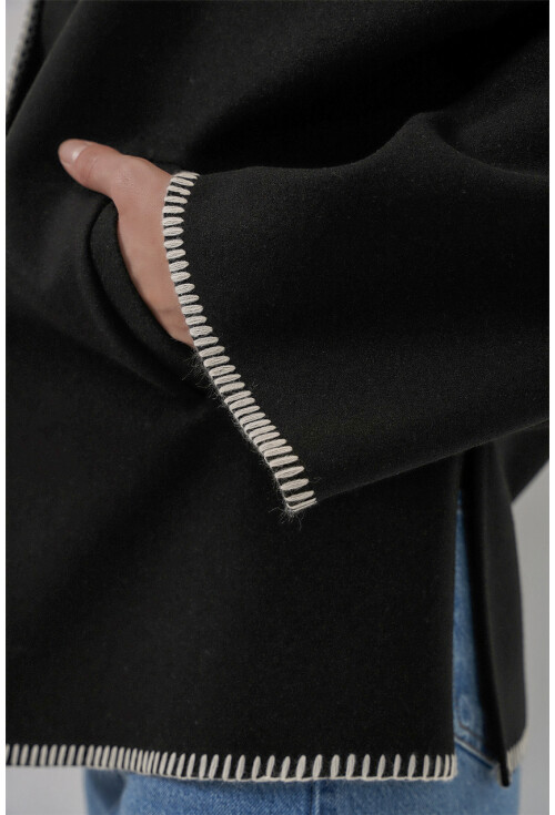 Kadın Nakışlı Kaşe Ceket 9167