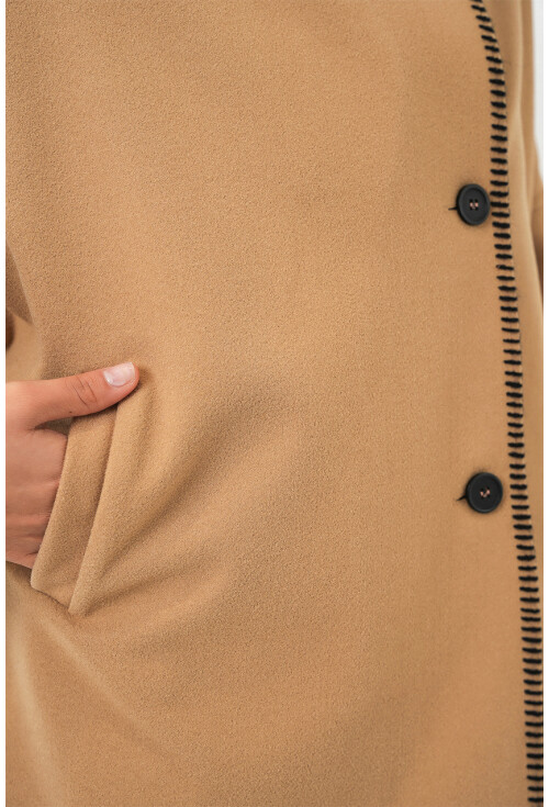 Kadın Nakışlı Kaşe Ceket 9167