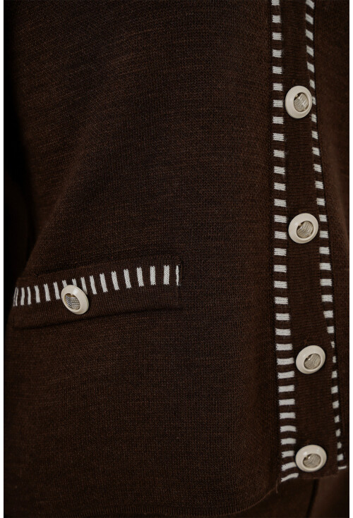 Kadın Nakışlı Triko Hırka Pantolon İkili Takım 15963