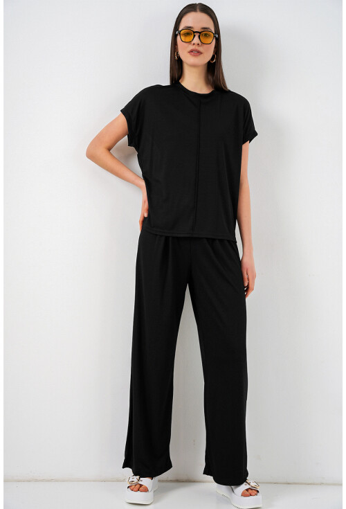 Kadın Örme Bluz Pantolon İkili Takım 30085