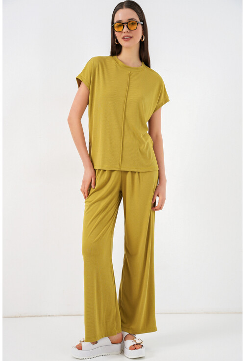 Kadın Örme Bluz Pantolon İkili Takım 30085
