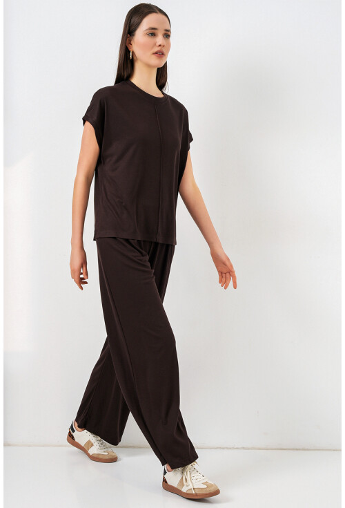 Kadın Örme Bluz Pantolon İkili Takım 30085