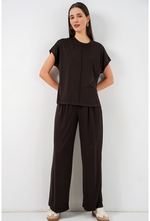 Kadın Örme Bluz Pantolon İkili Takım 30085