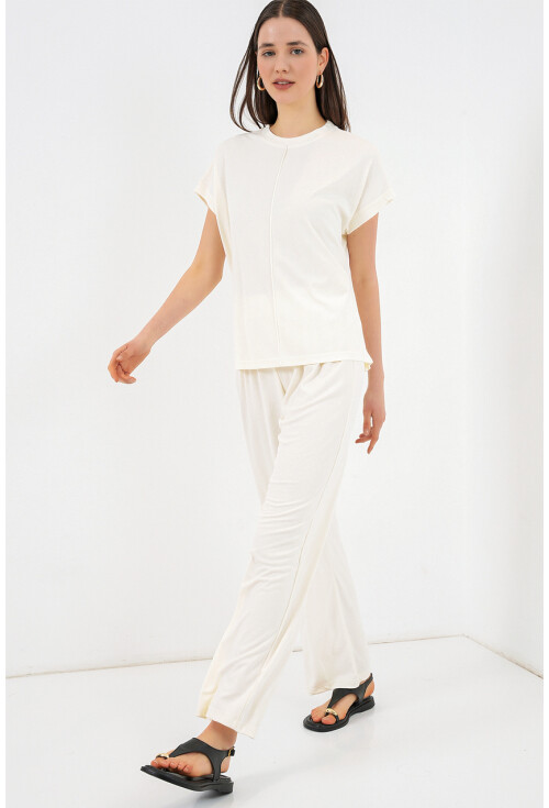 Kadın Örme Bluz Pantolon İkili Takım 30085