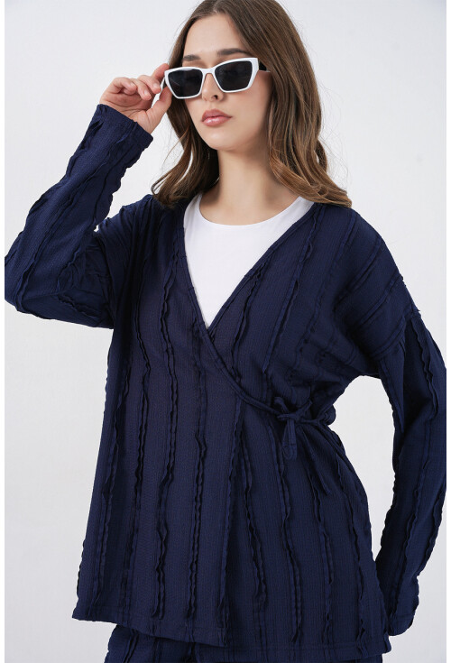 Kadın Örme Kimono Pantolon İkili Takım 30067