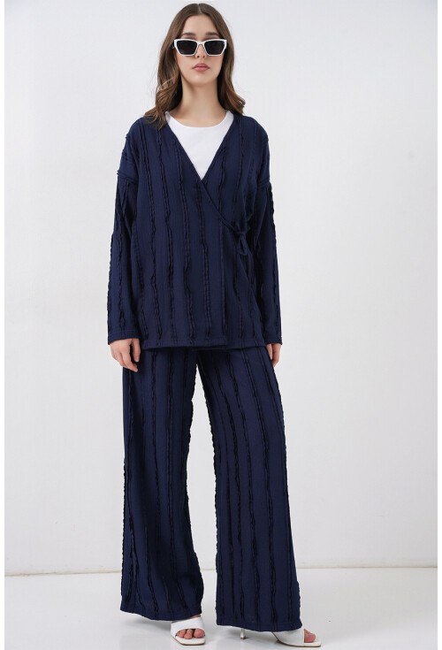 Kadın Örme Kimono Pantolon İkili Takım 30067