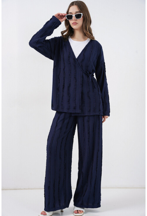 Kadın Örme Kimono Pantolon İkili Takım 30067