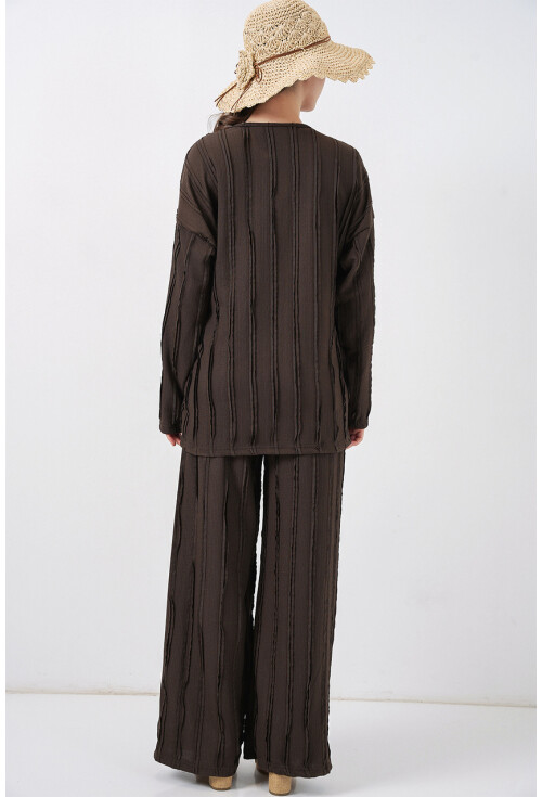 Kadın Örme Kimono Pantolon İkili Takım 30067