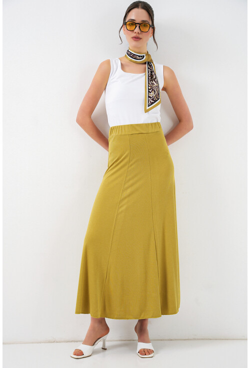 Kadın Örme Uzun Etek 8073