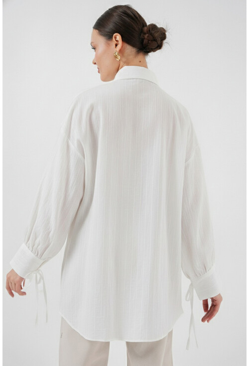 Kadın Oversize Bağcıklı Gömlek 5954