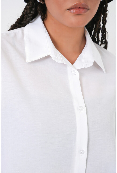 Kadın Oversize Basic Gömlek 20349