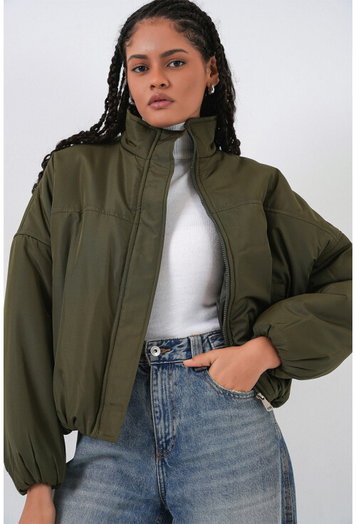 Kadın Oversize Bomber Şişme Mont 5124
