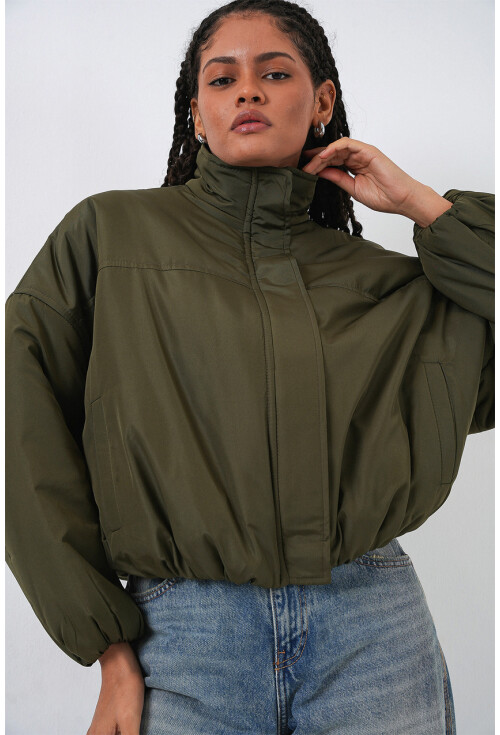 Kadın Oversize Bomber Şişme Mont 5124