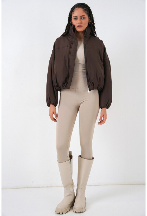 Kadın Oversize Bomber Şişme Mont 5124