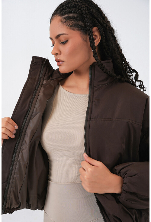 Kadın Oversize Bomber Şişme Mont 5124