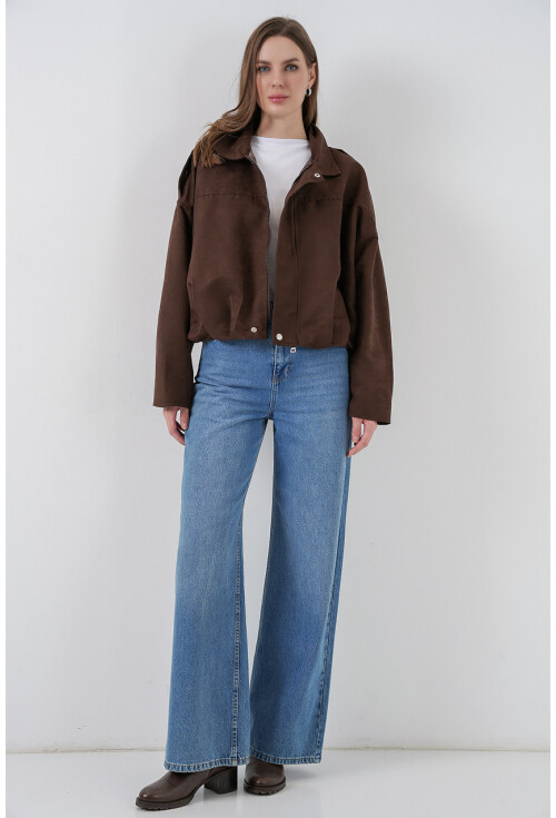 Kadın Oversize Deri Ceket 1055