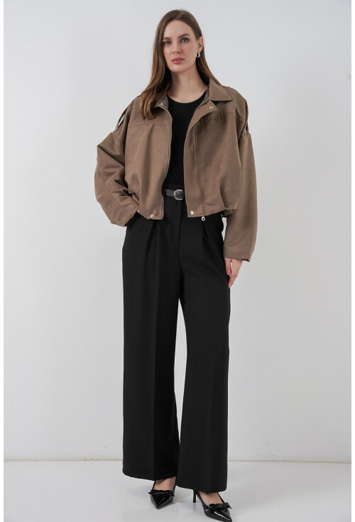 Kadın Oversize Deri Ceket 1055