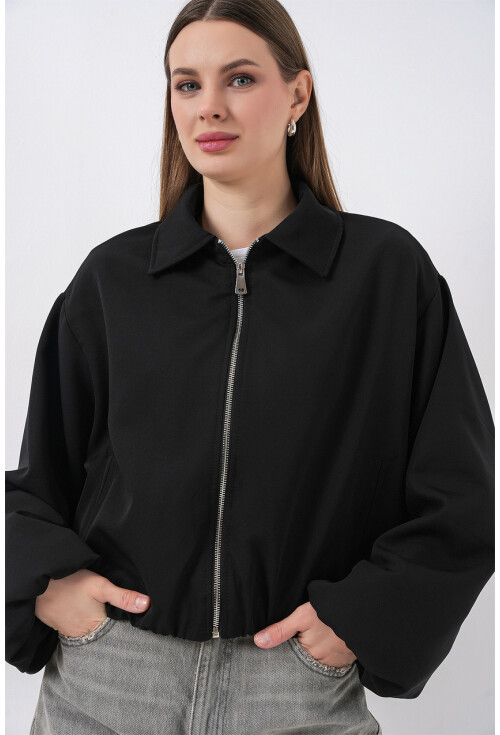 Kadın Oversize Fermuarlı Ceket 0735
