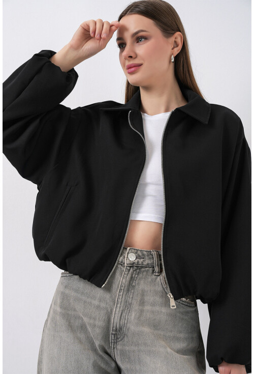Kadın Oversize Fermuarlı Ceket 0735