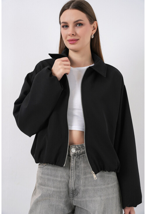 Kadın Oversize Fermuarlı Ceket 0735