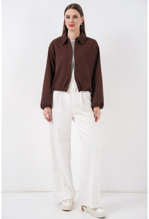 Kadın Oversize Fermuarlı Ceket 0735