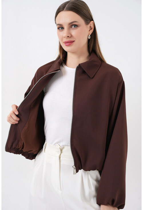 Kadın Oversize Fermuarlı Ceket 0735
