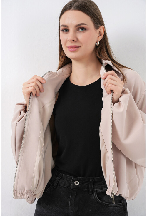 Kadın Oversize Fermuarlı Ceket 0735