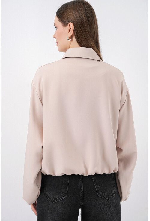 Kadın Oversize Fermuarlı Ceket 0735