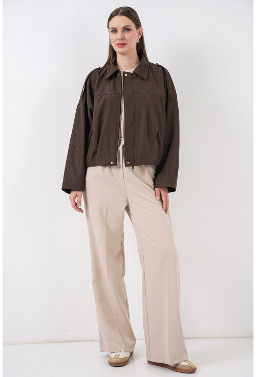 Kadın Oversize Kısa Ceket 0732