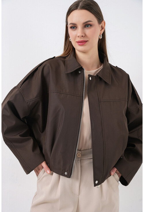 Kadın Oversize Kısa Ceket 0732