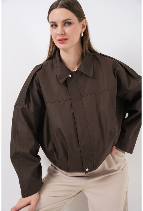 Kadın Oversize Kısa Ceket 0732