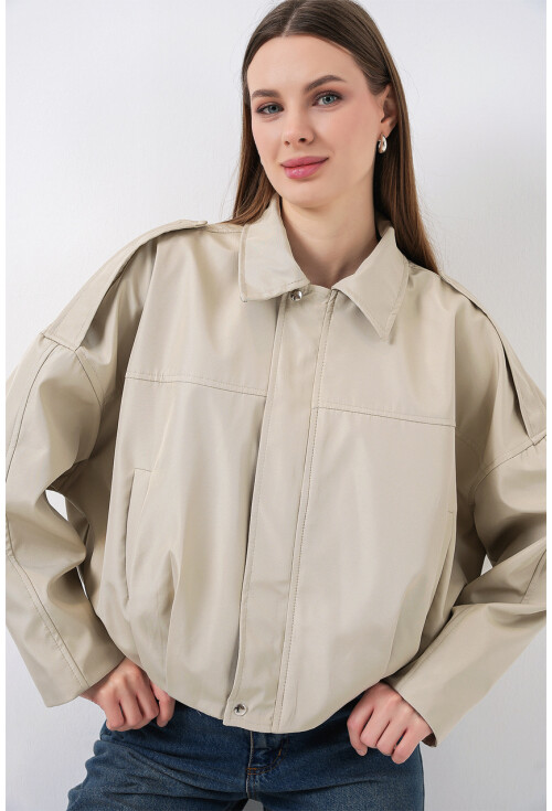 Kadın Oversize Kısa Ceket 0732