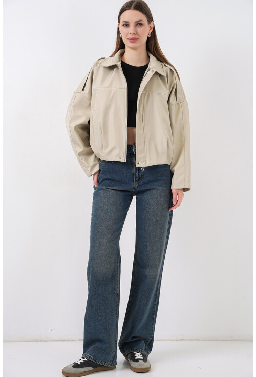 Kadın Oversize Kısa Ceket 0732