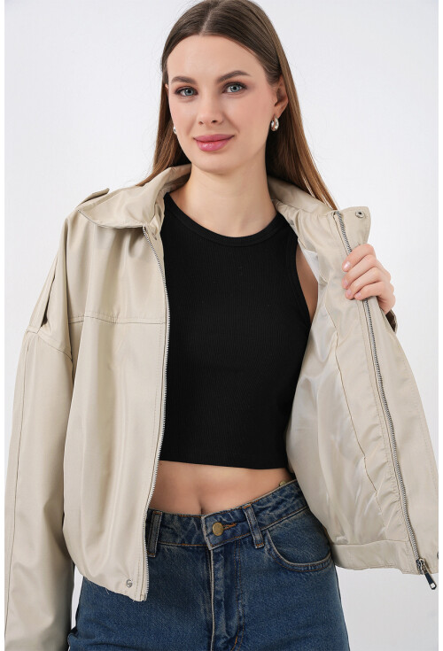Kadın Oversize Kısa Ceket 0732