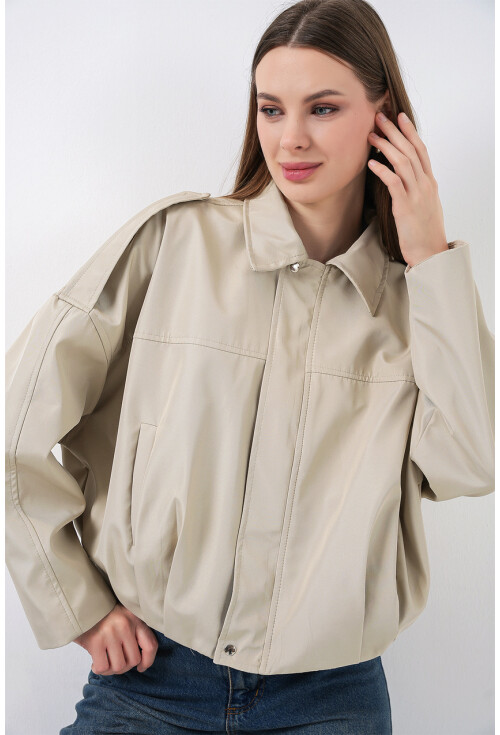 Kadın Oversize Kısa Ceket 0732