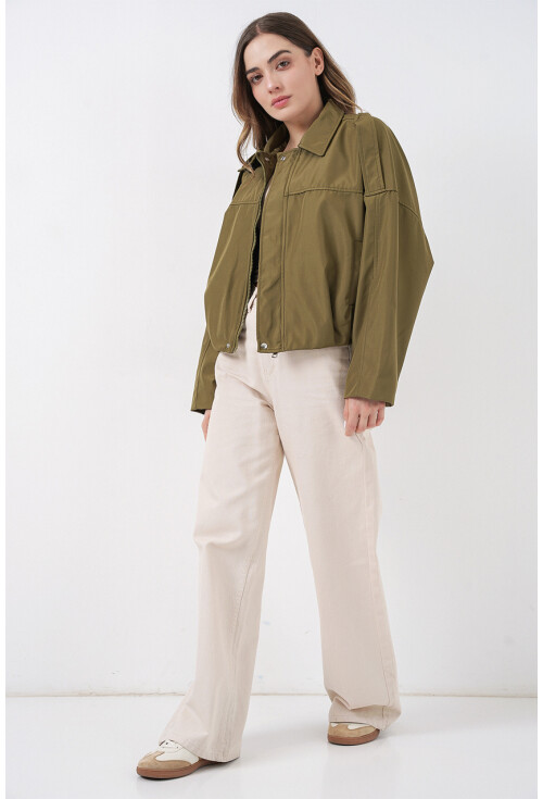 Kadın Oversize Kısa Ceket 0732