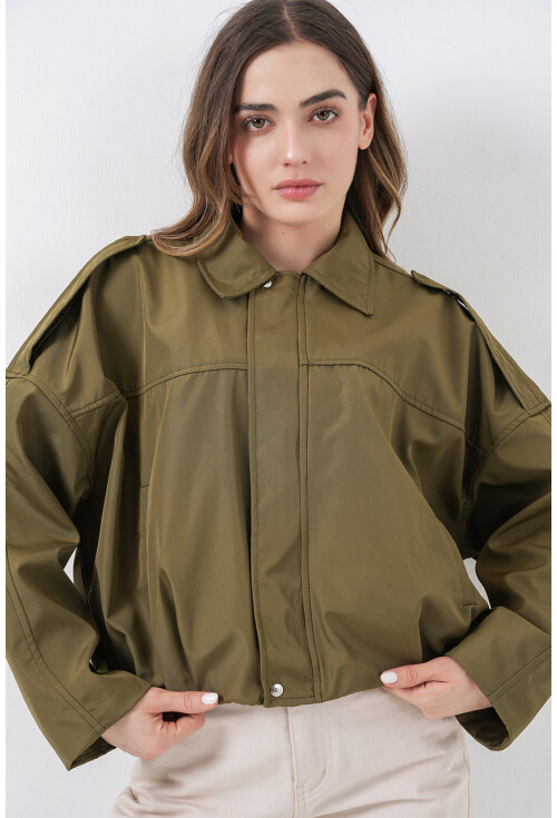Kadın Oversize Kısa Ceket 0732