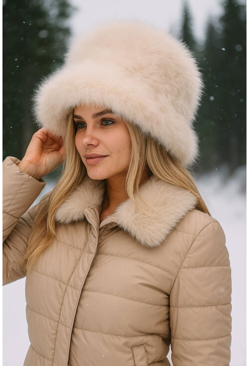 Kadın Peluş Kalpak Şapka 010194