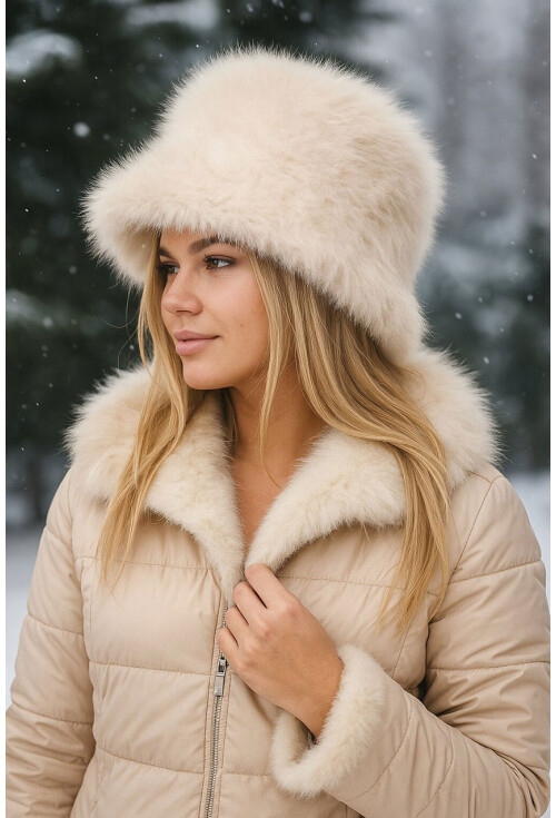 Kadın Peluş Kalpak Şapka 010194