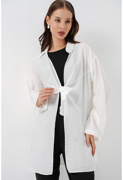 Kadın Salaş Bağcıklı Kimono 5981