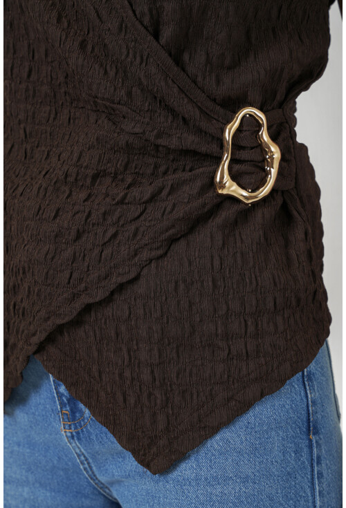 Kadın Sıfır Kol Örme Bluz 988