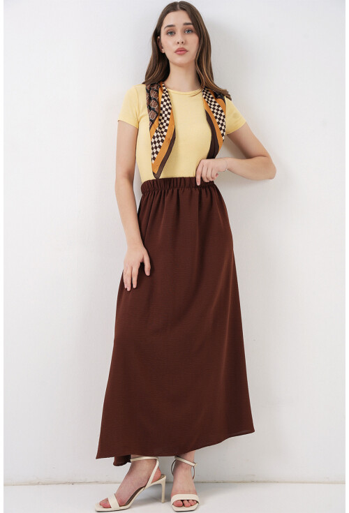 Kadın Uzun Ayrobin Etek 8050