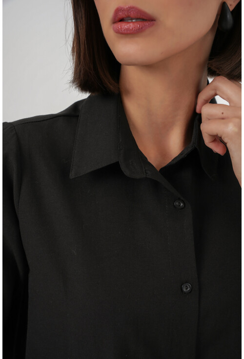 Kadın Uzun Kol Basic Gömlek 20279