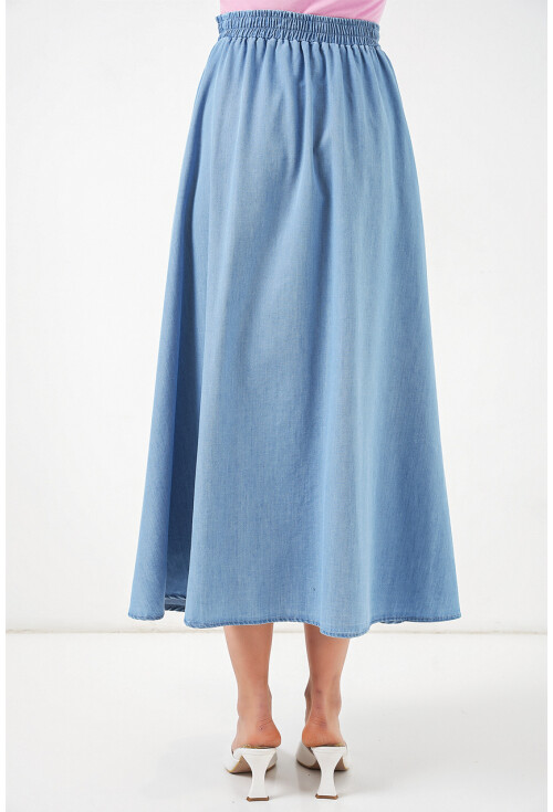 Kadın Uzun Kot Etek 8062