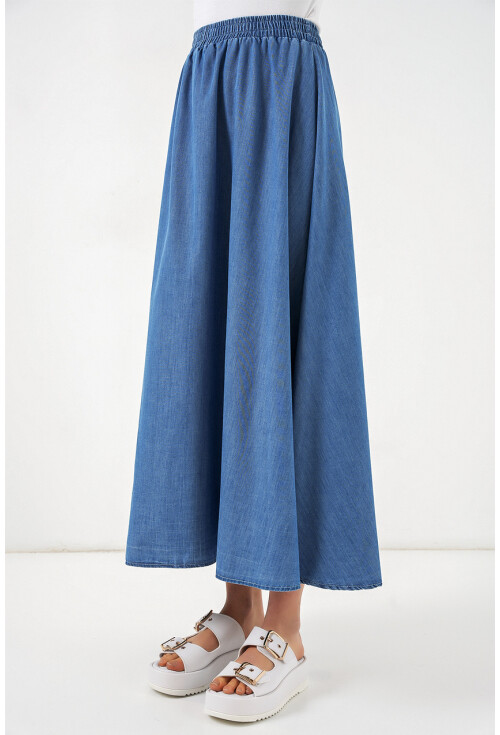 Kadın Uzun Kot Etek 8062