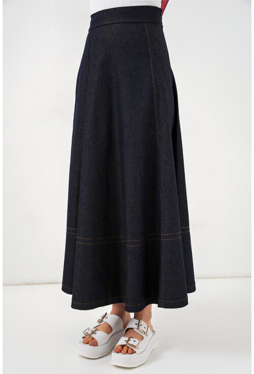 Kadın Uzun Kot Etek 8066