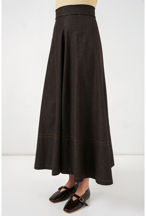 Kadın Uzun Kot Etek 8066