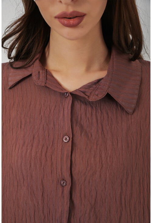 Kadın Uzun Oversize Gömlek 20320